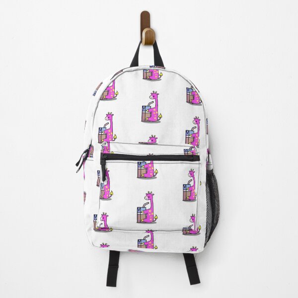 Item preview, My seated pink giraffe drawing designed and sold by Blondiabshop.