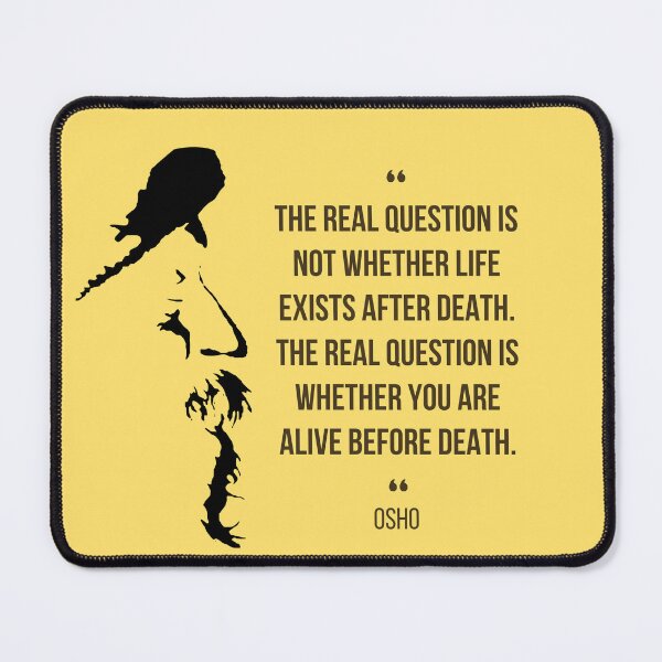 Item preview, Motivational Quote | Osho | The real question is ... | Text design designed and sold by RetComly.