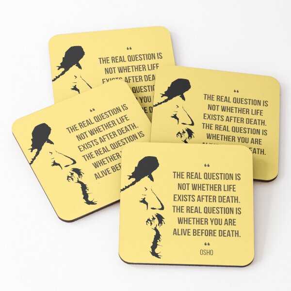 Item preview, Motivational Quote | Osho | The real question is ... | Text design designed and sold by RetComly.