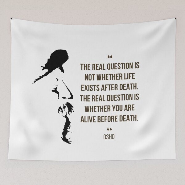 Item preview, Motivational Quote | Osho | The real question is ... | Text design designed and sold by RetComly.