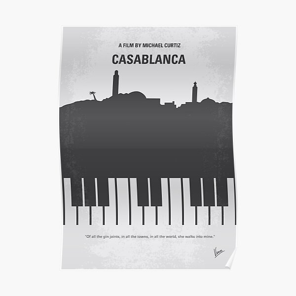 No192- Casablanca minimal movie poster Poster