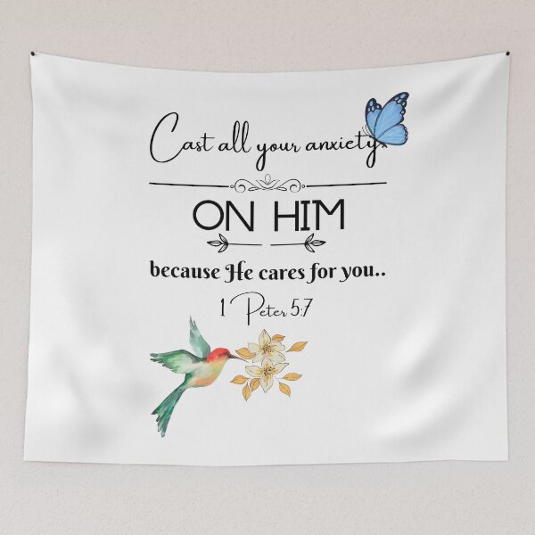 Item preview, 1 Peter 5:7 Cast all your anxiety on Him designed and sold by VerseGifts.