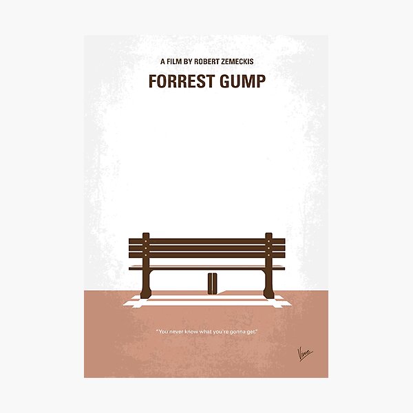 No193- Forrest Gump minimal movie poster Photographic Print