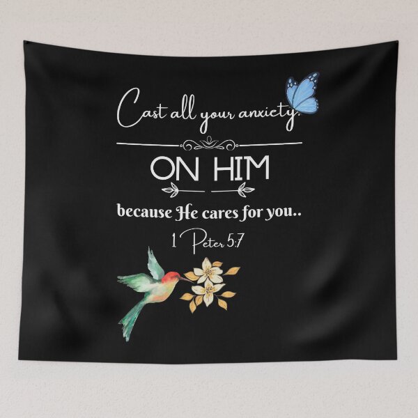 Item preview, 1 Peter 5:7 Cast all your anxiety on Him designed and sold by VerseGifts.