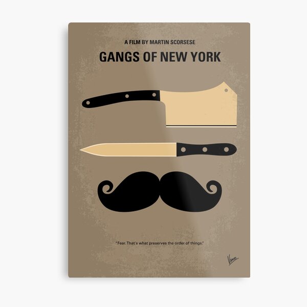 No195- Gangs of New York minimal movie poster Metal Print