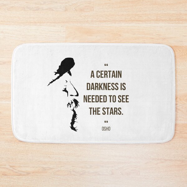 Item preview, Motivational Quote | Osho | A certain darkness is needed to see the stars | Text design designed and sold by RetComly.