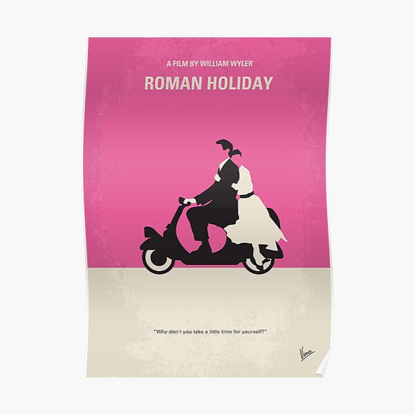 No205- Roman Holiday minimal movie poster Poster