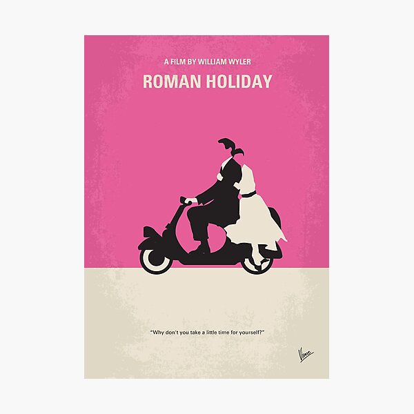 No205- Roman Holiday minimal movie poster Photographic Print