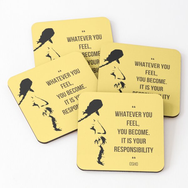 Item preview, Motivational Quote | Osho | Whatever you feel,  you become ... | Text design designed and sold by RetComly.