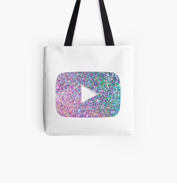 Glitter Youtube Tote Bags Redbubble - purple blue metallic holo off shoulder crop top roblox