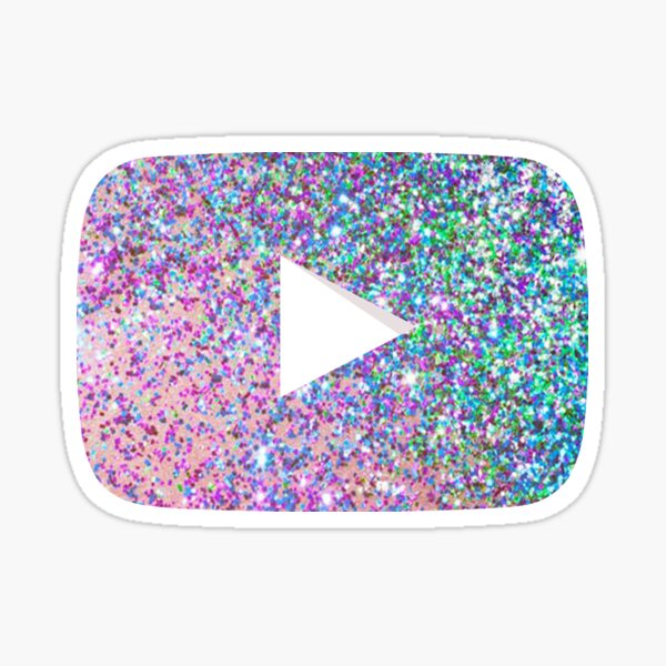 Glitter Youtube Logo Sticker By Enchantededits Redbubble