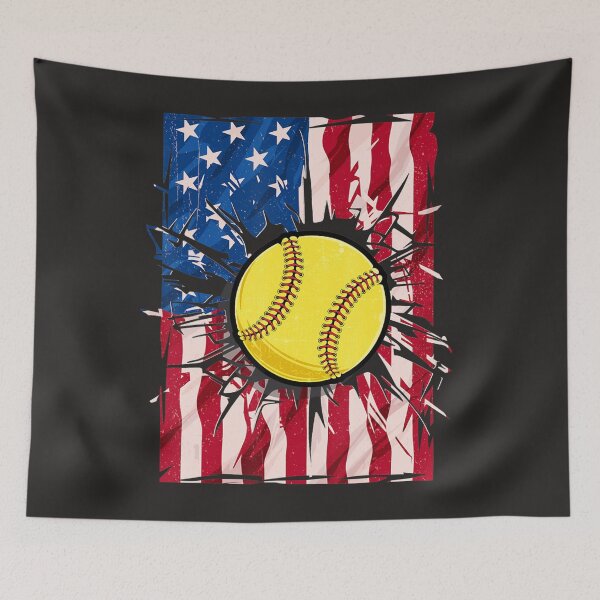 Item preview, Vintage Softball 4th of July Men USA American Flag Boys Kids 126 designed and sold by fawsonpnhamme.