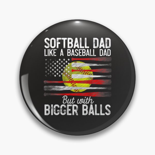 Item preview, Vintage Softball Dad Like A Baseball Dad US Flag Fathers Day designed and sold by fawsonpnhamme.