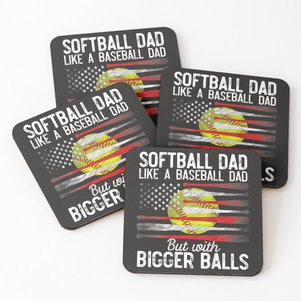 Item preview, Vintage Softball Dad Like A Baseball Dad US Flag Fathers Day designed and sold by fawsonpnhamme.