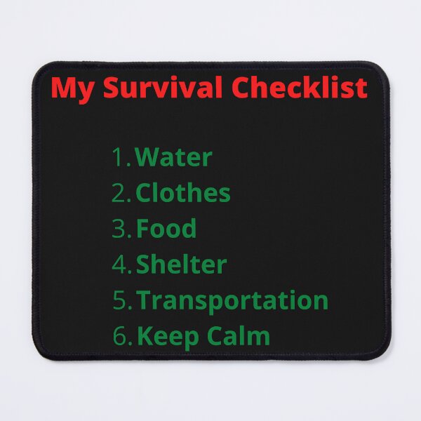 Item preview, My Survival Checklist Design designed and sold by OldDaysPast.