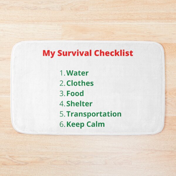 Item preview, My Survival Checklist Design designed and sold by OldDaysPast.