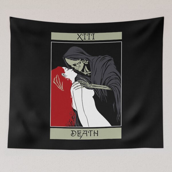 Item preview, Blackcraft Vintage Death the Grim Reaper Kiss Tarot Card designed and sold by timelymetaphor4.