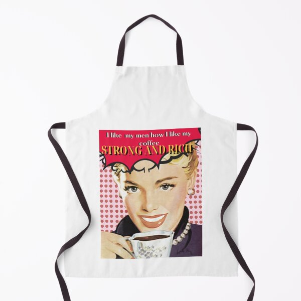Item preview, I like my men how I like my coffee - STRONG AND RICH funny coffee pun food humor retro woman designed and sold by Kawaiishizz.