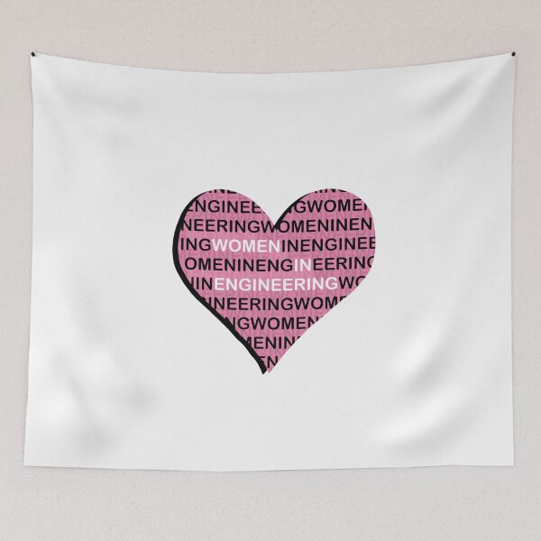 Item preview, women in engineering heart designed and sold by Dazely.