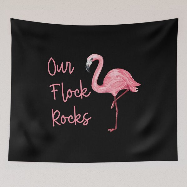 Item preview, Our Flock Rocks Flamingo - Watercolor Flamingo designed and sold by YA-ART.