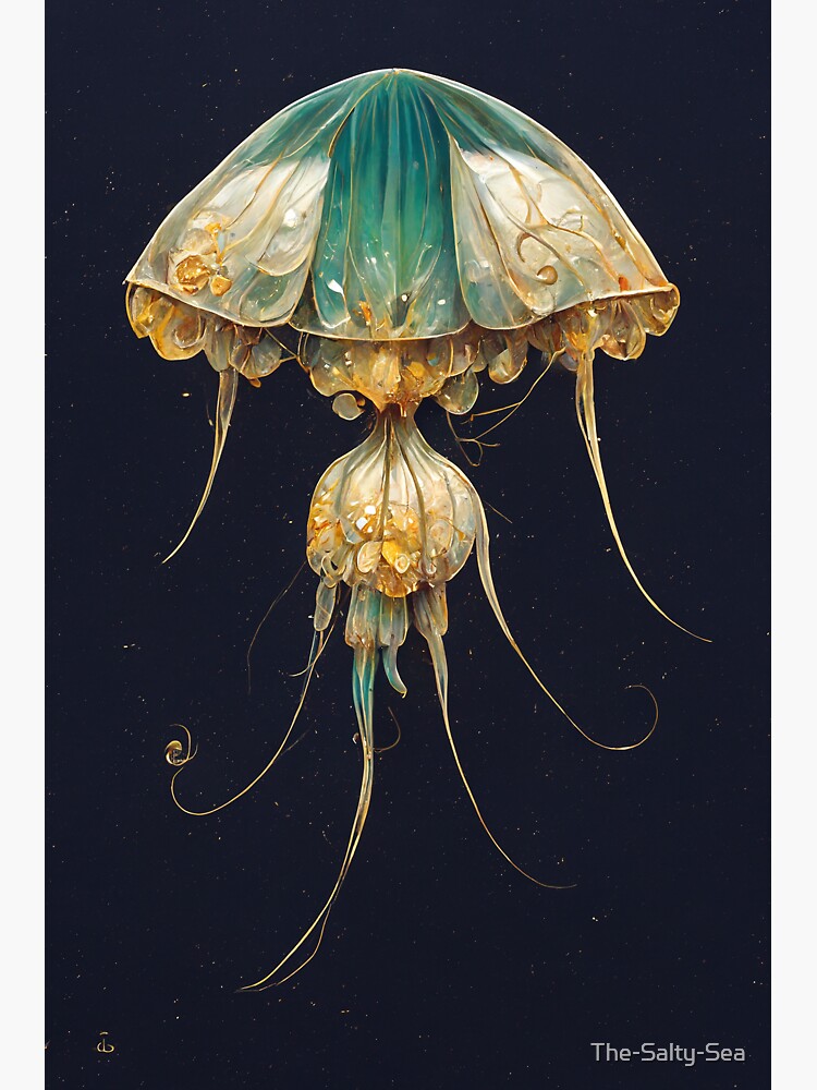 "Art Nouveau Jellyfish 1" Sticker for Sale by TheSaltySea Redbubble
