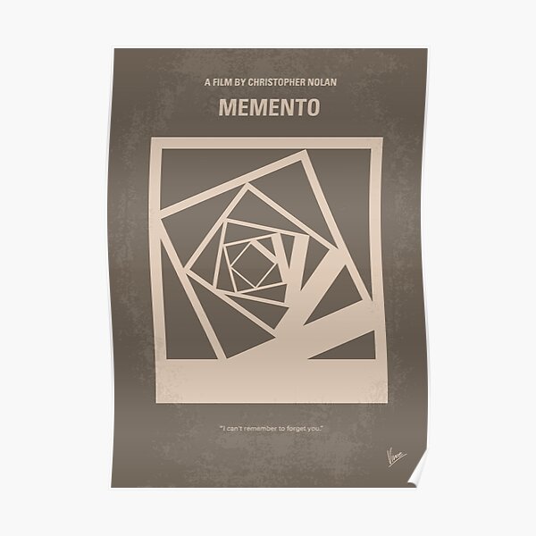 No243- Memento minimal movie poster Poster