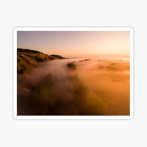 Item preview, Orange Morning Fog over River designed and sold by FleetYard.