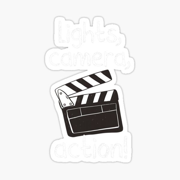 Lights Camera Action Movie Director Movie Clapper Board T Sticker