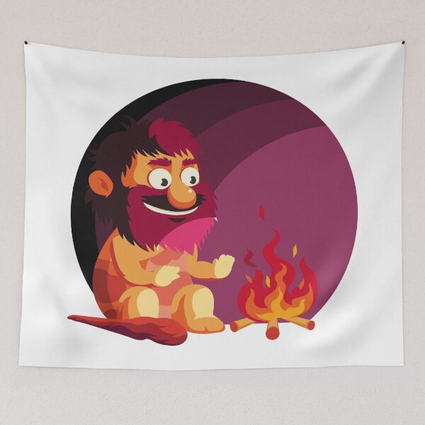 Item preview, Caveman , funny, prehistoric, cartoon designed and sold by SUNDigital123.