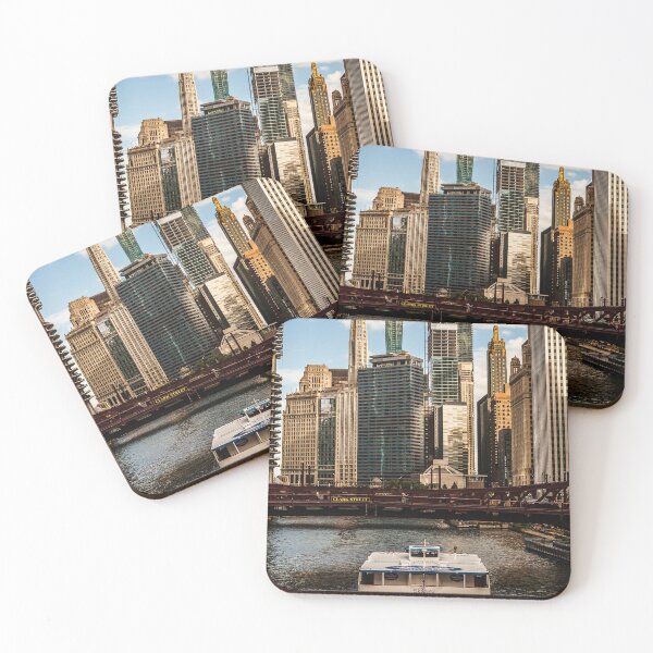 Item preview, Water Taxi Passing Under Bridge Before Chicago Skyline designed and sold by Bill Slader.