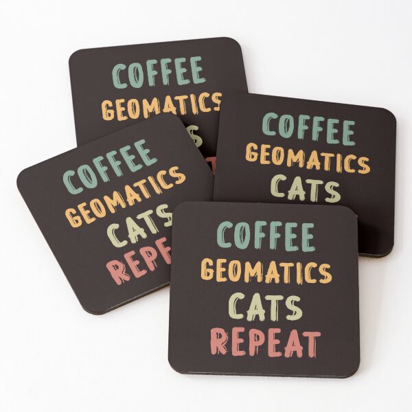 Item preview, Coffee Geomatics Cats Repeat, Funny Geomatic Engineering, Engineer designed and sold by Aerial Addicts.