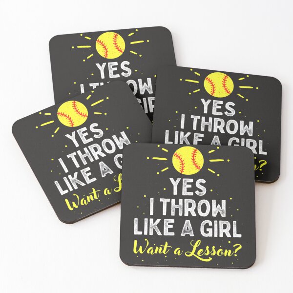 Item preview, Yes I Throw Like A Girl  Cool Pitchers Fun Softball designed and sold by fawsonpnhamme.