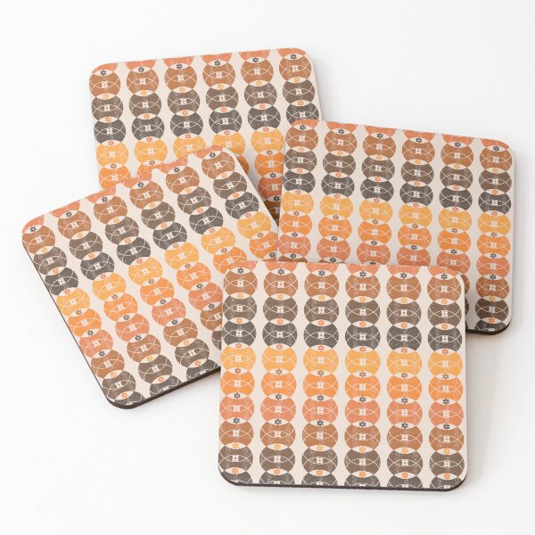 Item preview, Orange Ombre Retro 70s Circle Flowers  designed and sold by WickedRefined - Nicole Demereckis.