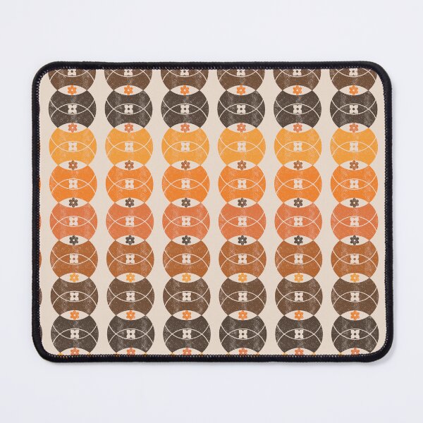 Item preview, Orange Ombre Retro 70s Circle Flowers  designed and sold by WickedRefined - Nicole Demereckis.
