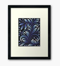 blue leaves Framed Print