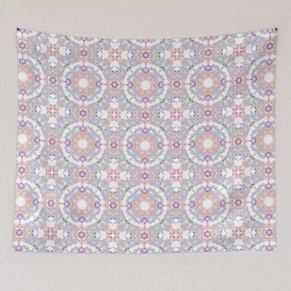 Item preview, Soft Baby Pink, Spring Purple and Summer Green Grey Geometric Pattern designed and sold by PatternPerfect.