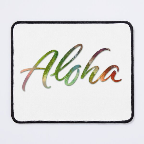 Item preview, Aloha Tropical Flowers and Leaves Lettering  - Hawaii Hawai'i Calligraphy designed and sold by 26-Characters.