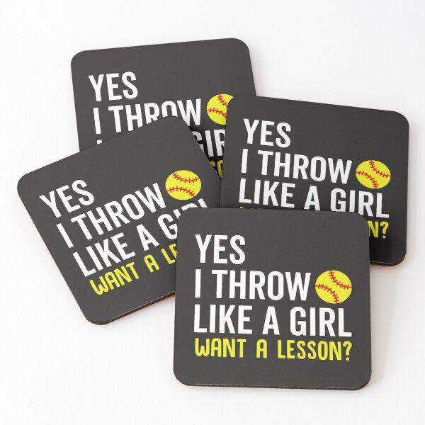 Item preview, Yes I Throw Like a Girl Want a Lesson Softball Women 106 designed and sold by fawsonpnhamme.