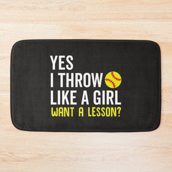 Item preview, Yes I Throw Like a Girl Want a Lesson Softball Women 106 designed and sold by fawsonpnhamme.