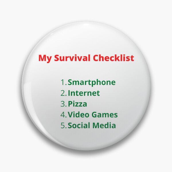 Item preview, Modern Survival Checklist Design designed and sold by OldDaysPast.
