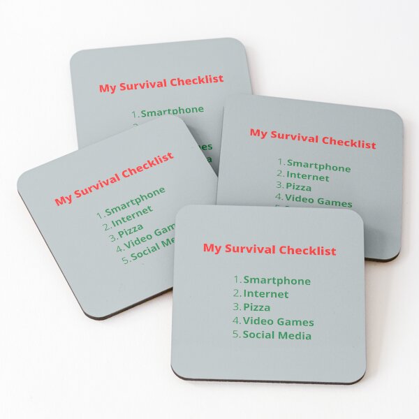 Item preview, Modern Survival Checklist Design designed and sold by OldDaysPast.