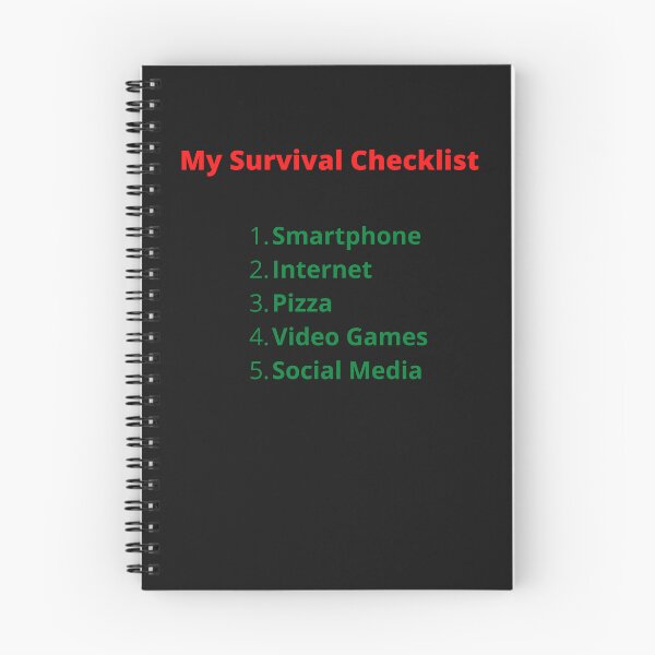 Item preview, Modern Survival Checklist Design designed and sold by OldDaysPast.