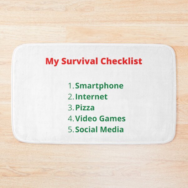 Item preview, Modern Survival Checklist Design designed and sold by OldDaysPast.