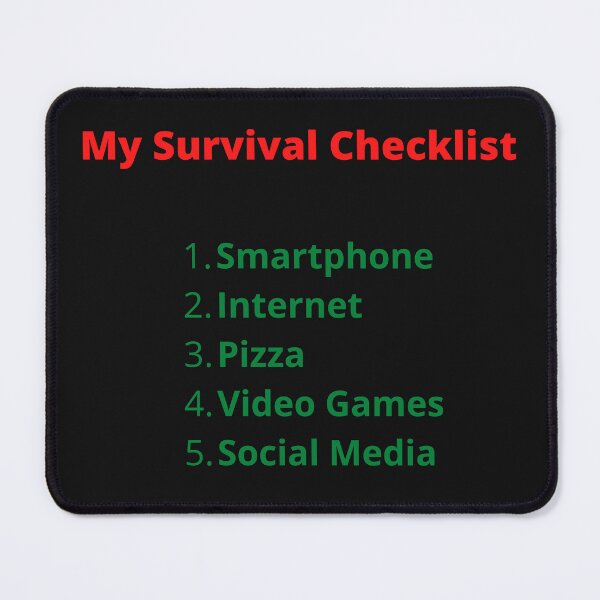 Item preview, Modern Survival Checklist Design designed and sold by OldDaysPast.