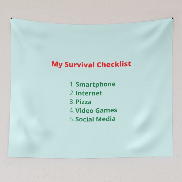 Item preview, Modern Survival Checklist Design designed and sold by OldDaysPast.