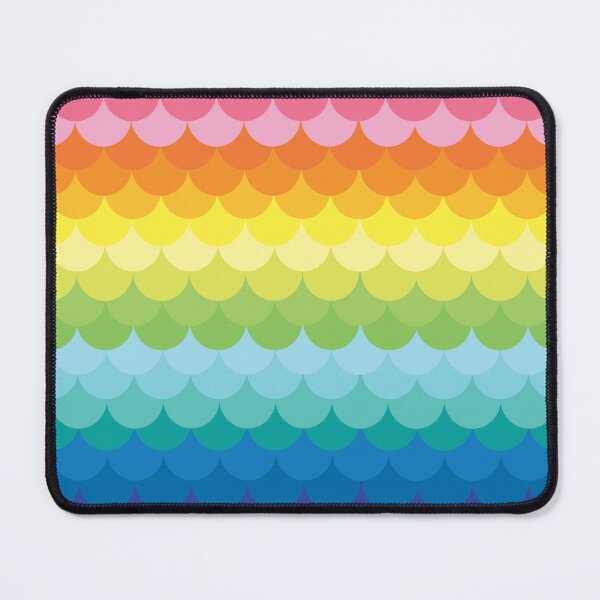 Item preview, Rainbow scallop pattern fish scales designed and sold by creativemonsoon.