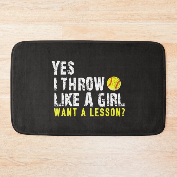 Item preview, Yes I Throw Like a Girl Want a Lesson Softball Women 115 designed and sold by fawsonpnhamme.