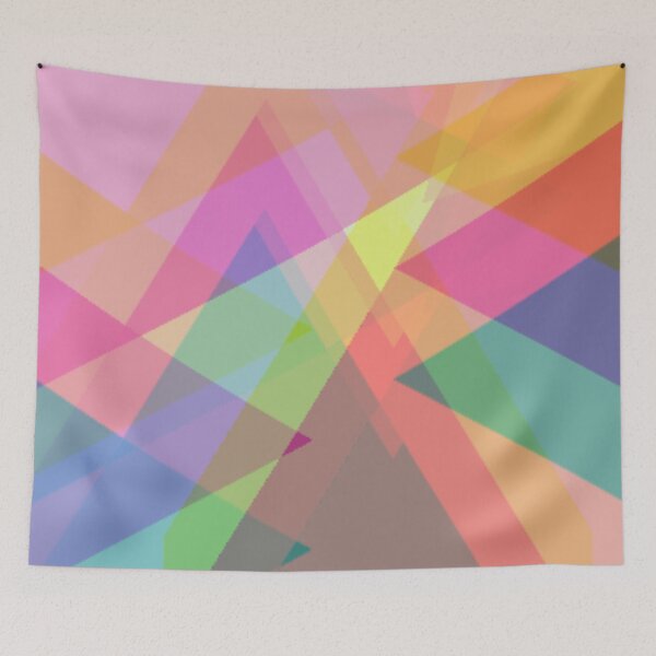 Item preview, Abstract geometric multicolor triangles designed and sold by cutecrazytshirt.