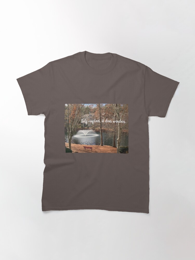Thumbnail 2 of 7, Classic T-Shirt, Stillness Gifts Self-reflect autumn pictures designed and sold by stillnessgifts.