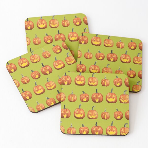 Item preview, Five Jack 'O Lanterns (Bright Green) designed and sold by Zia Frazier.
